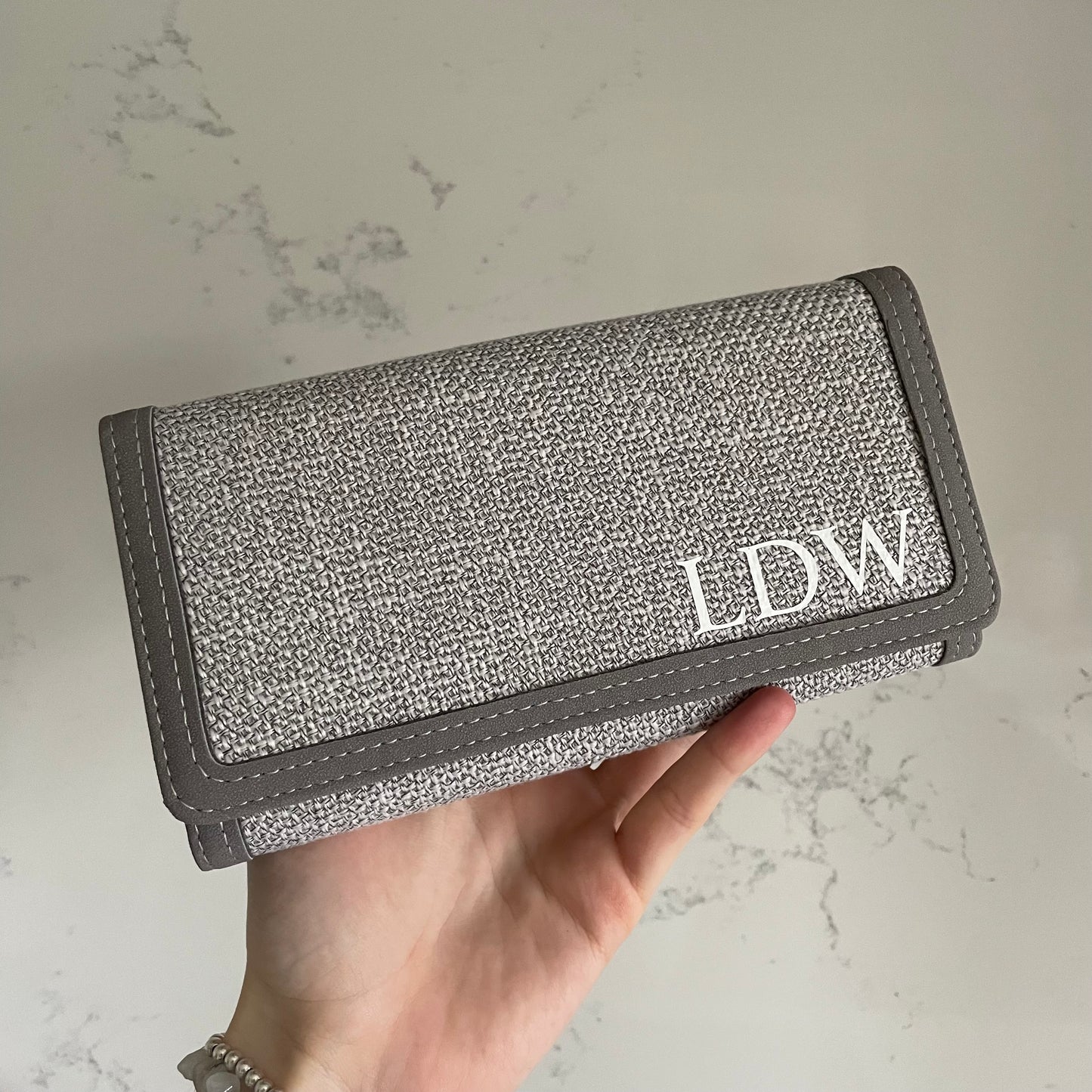 Personalised Canvas Initial Long Purse