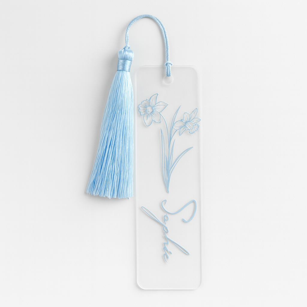 Personalised Tassel Clear Acrylic Bookmark