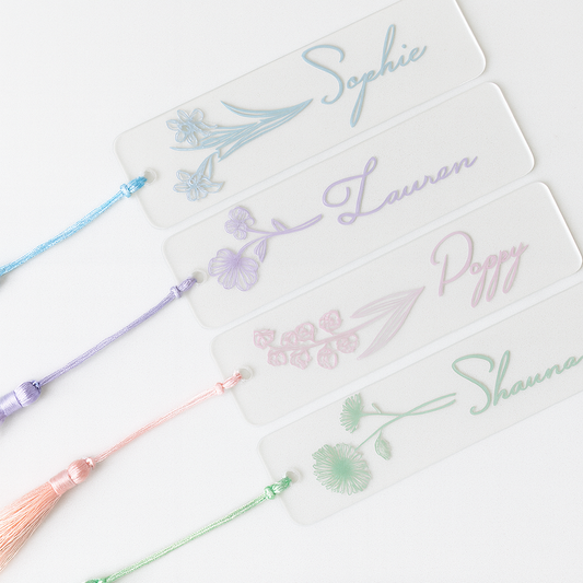 Personalised Tassel Clear Acrylic Bookmark