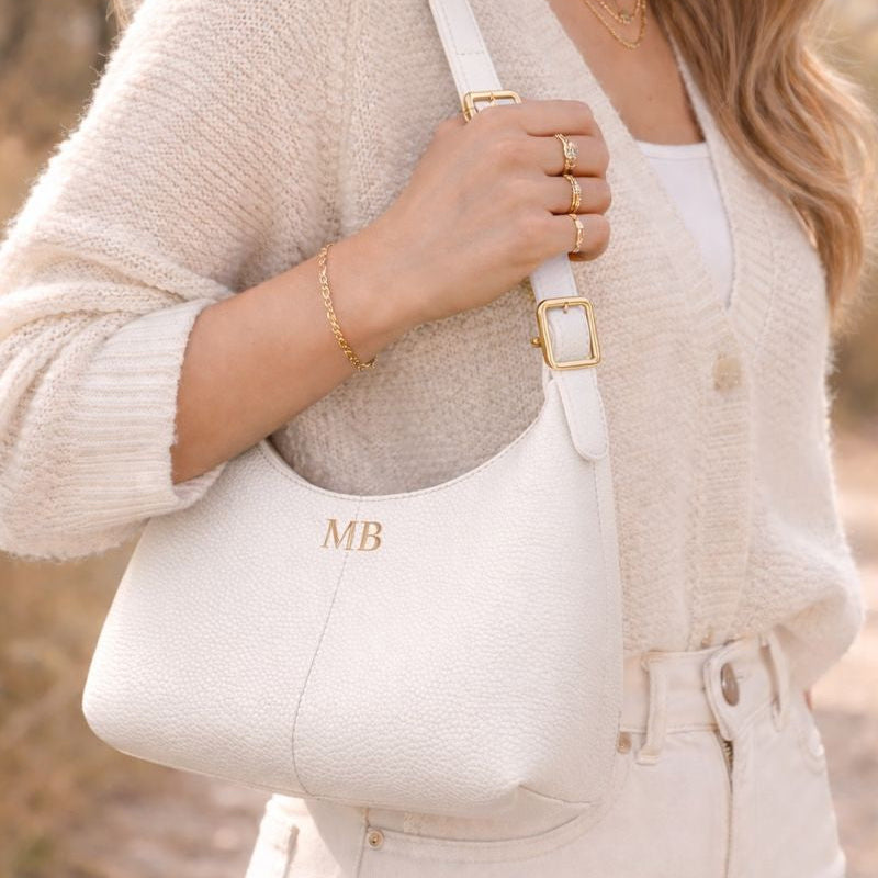 Personalised PEBBLE Faux Leather Shoulder Bag