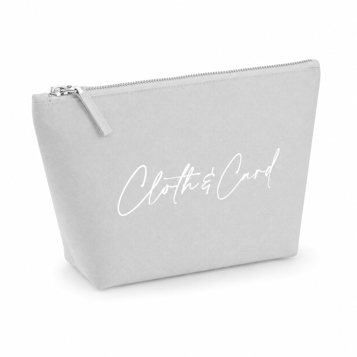 Logo printed cotton pouch