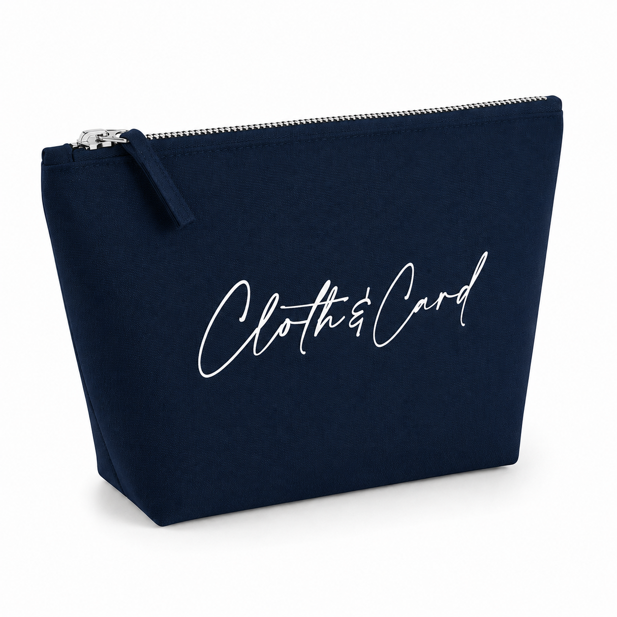 Logo printed cotton pouch