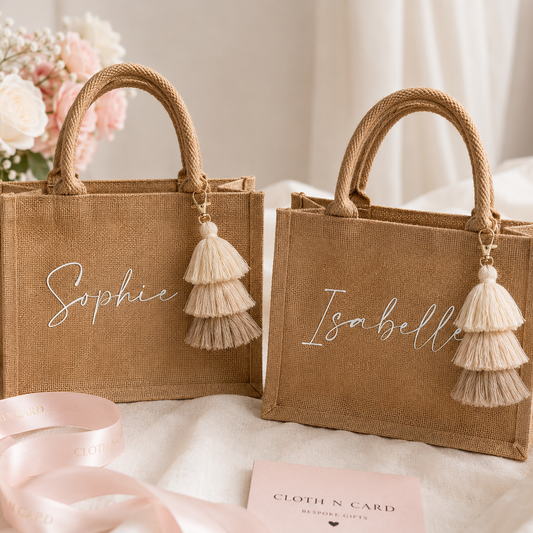 Personalised Square Jute Bag
