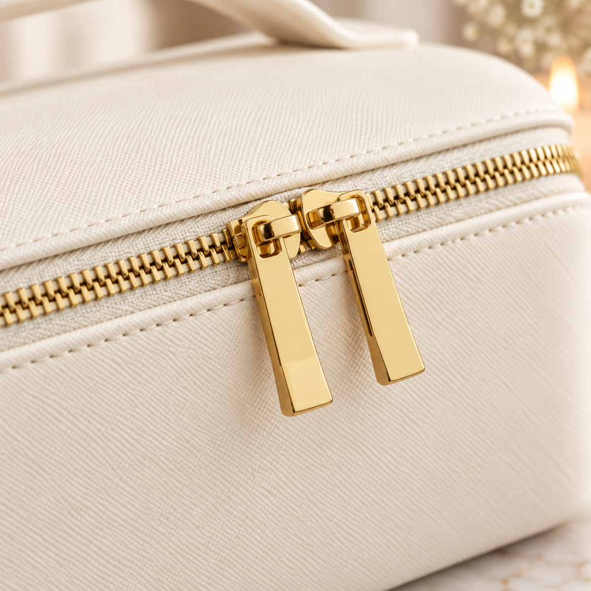 Personalised Large Saffiano Flat Lay Cosmetic Case