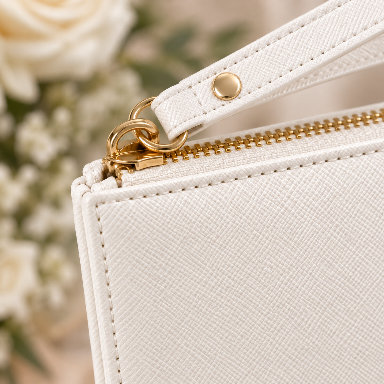 Personalised 'Mrs To Be' Saffiano Wristlet Bag