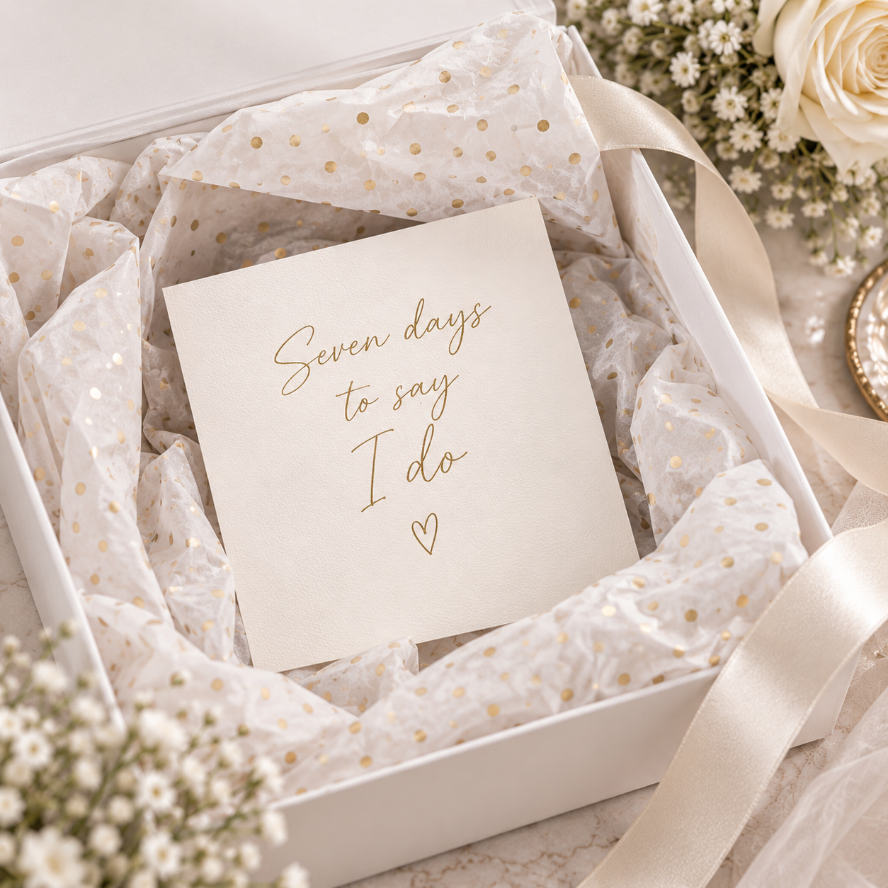 Personalised 7 days Wedding Calendar