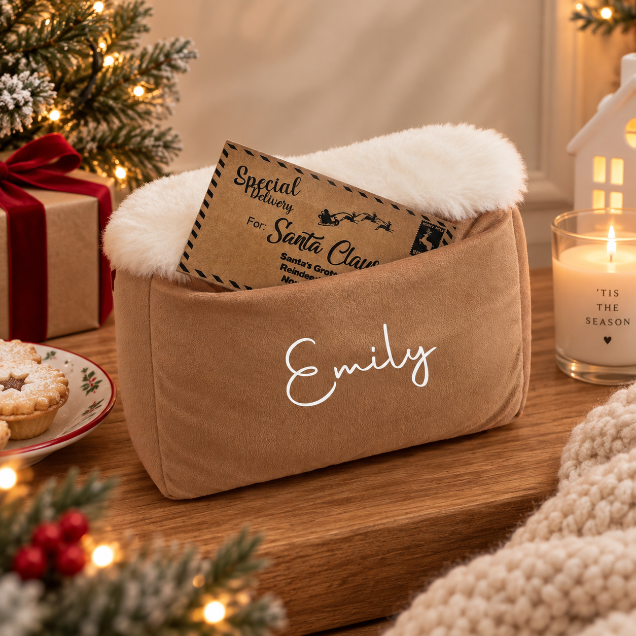 Personalised Letter to Santa Postcard Plushie
