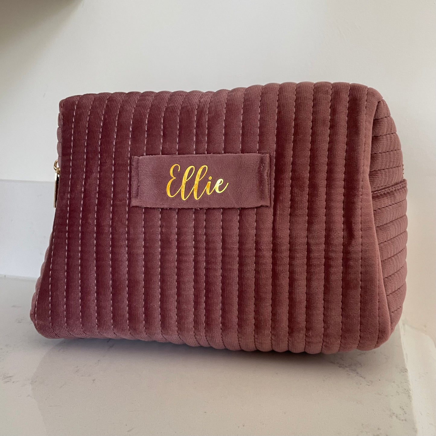 Personalised Soft Velvet Makeup Cosmetic Bag