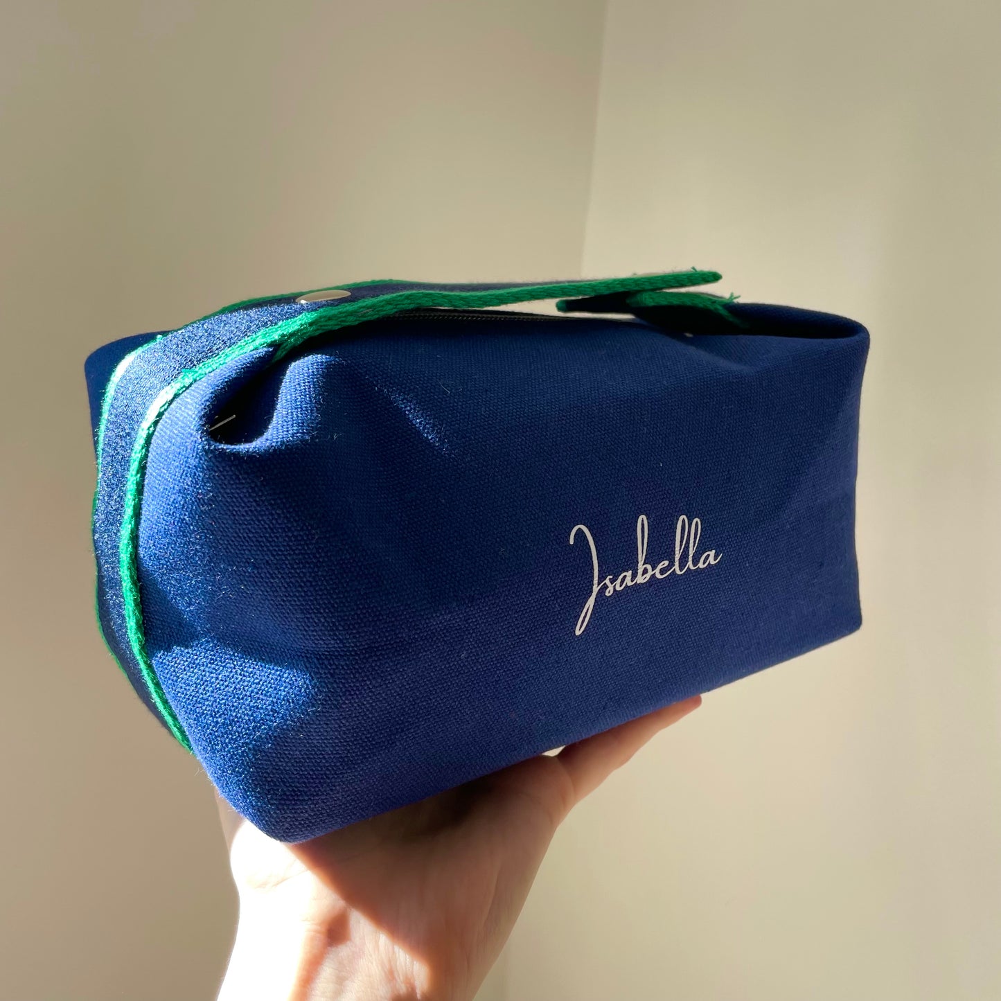 Personalised Top Handle Cosmetic Bag