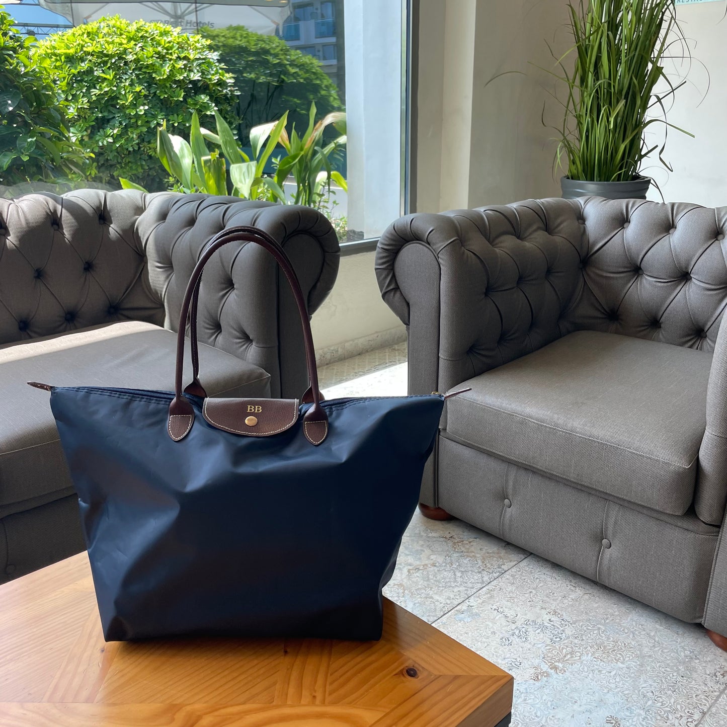 Personalised Nylon Embossed OXFORD Tote Shoulder Bag