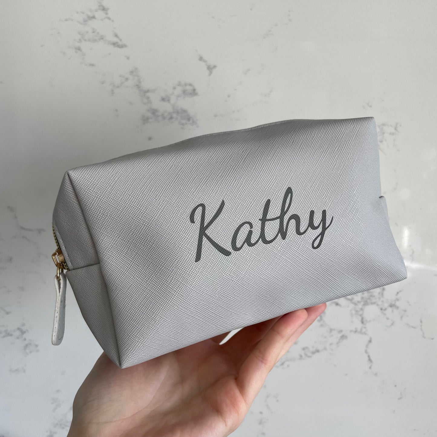 Personalised Soft Faux Leather Makeup Cosmetic Bag