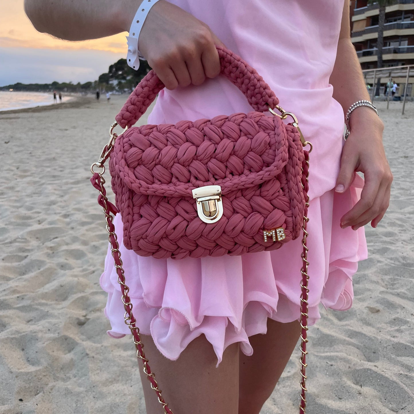 Personalised ALISHA Crotchet Bag