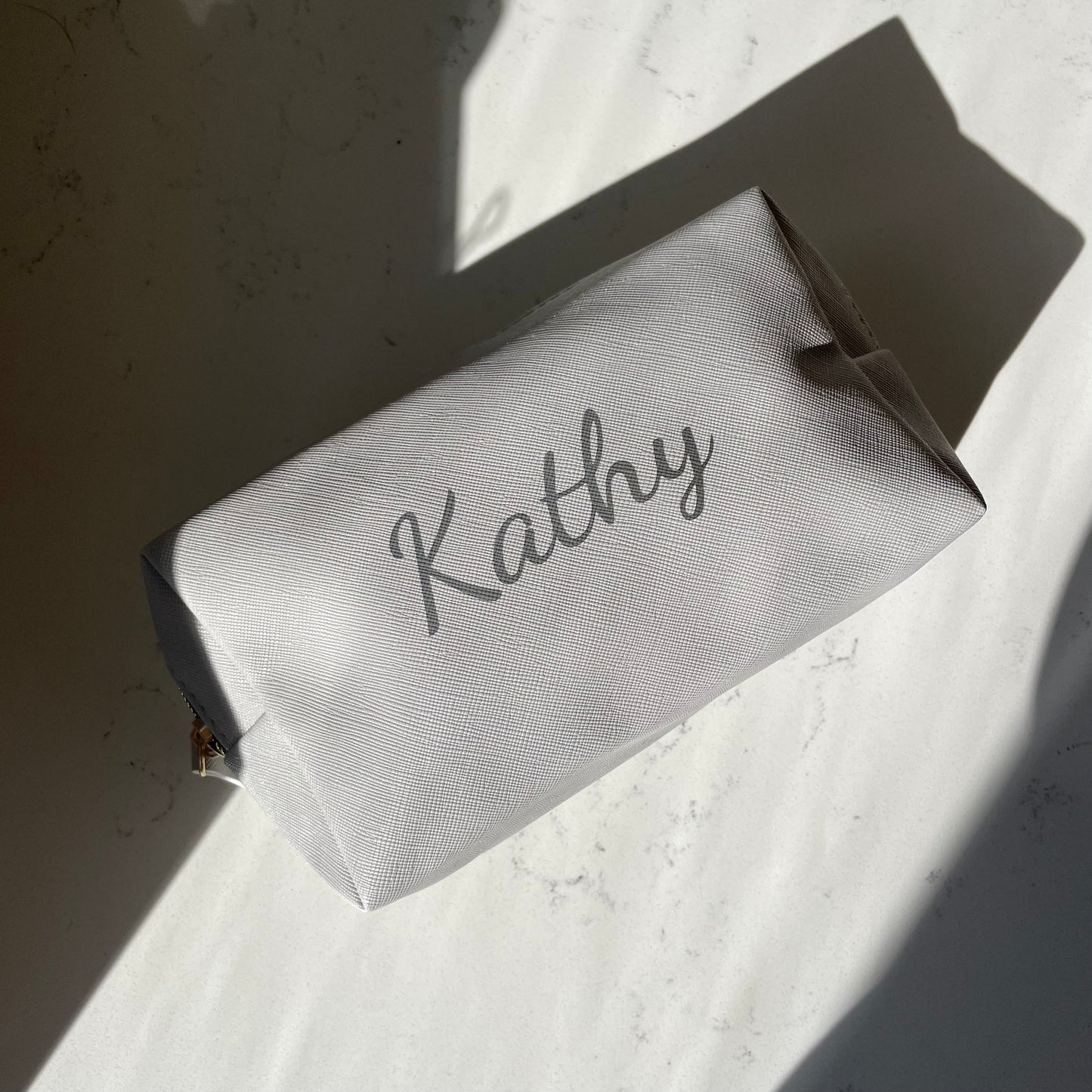 Personalised Soft Faux Leather Makeup Cosmetic Bag