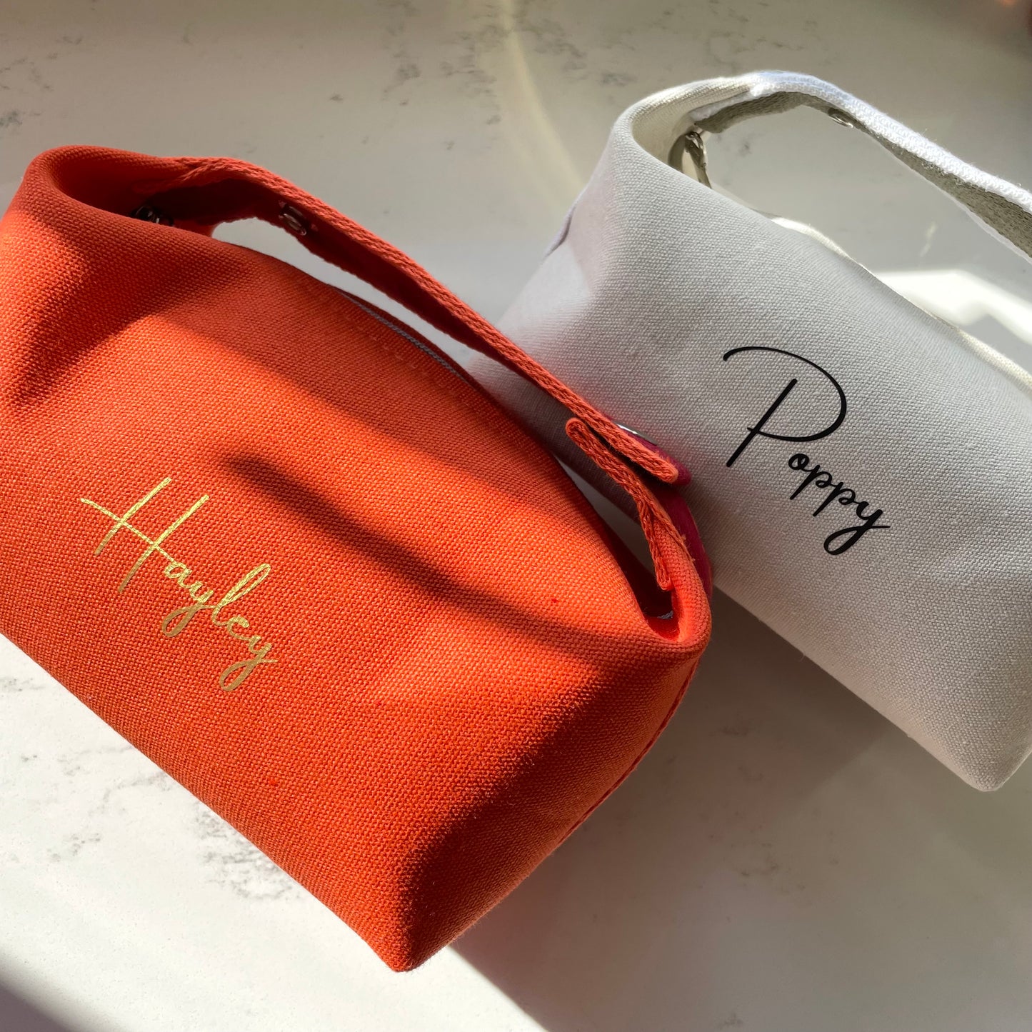 Personalised Top Handle Cosmetic Bag