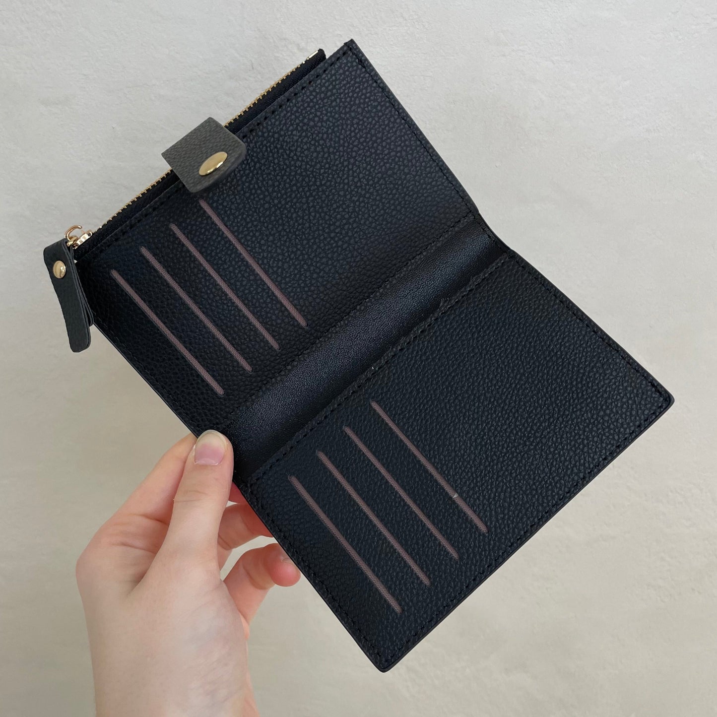 Personalised ELLIE Small Textured Faux Leather Zip Coin Purse Wallet