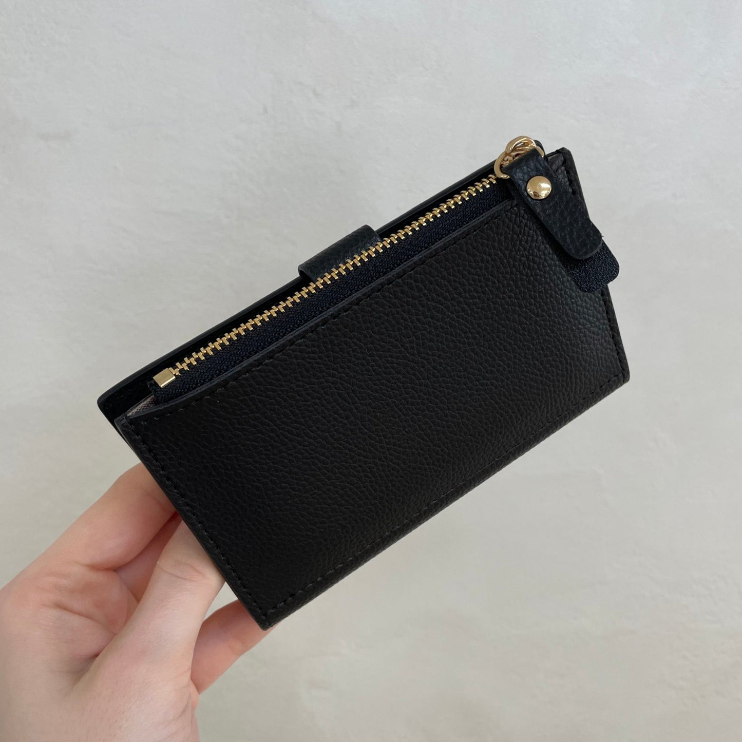 Personalised ELLIE Small Textured Faux Leather Zip Coin Purse Wallet