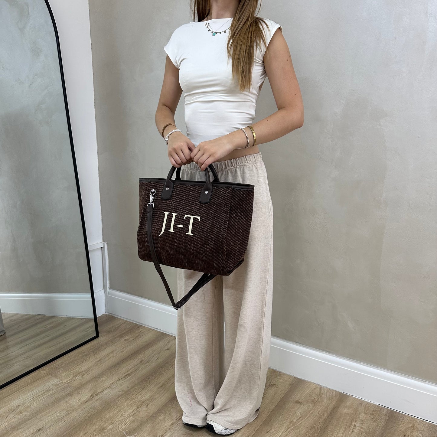 Personalised Canvas Cross Body Tote