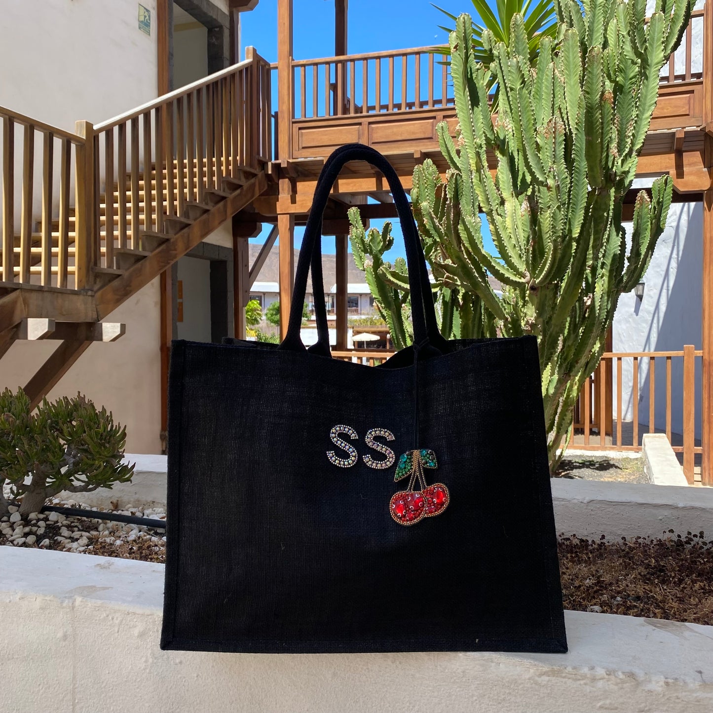 Personalised Large Cherry Tote Bag