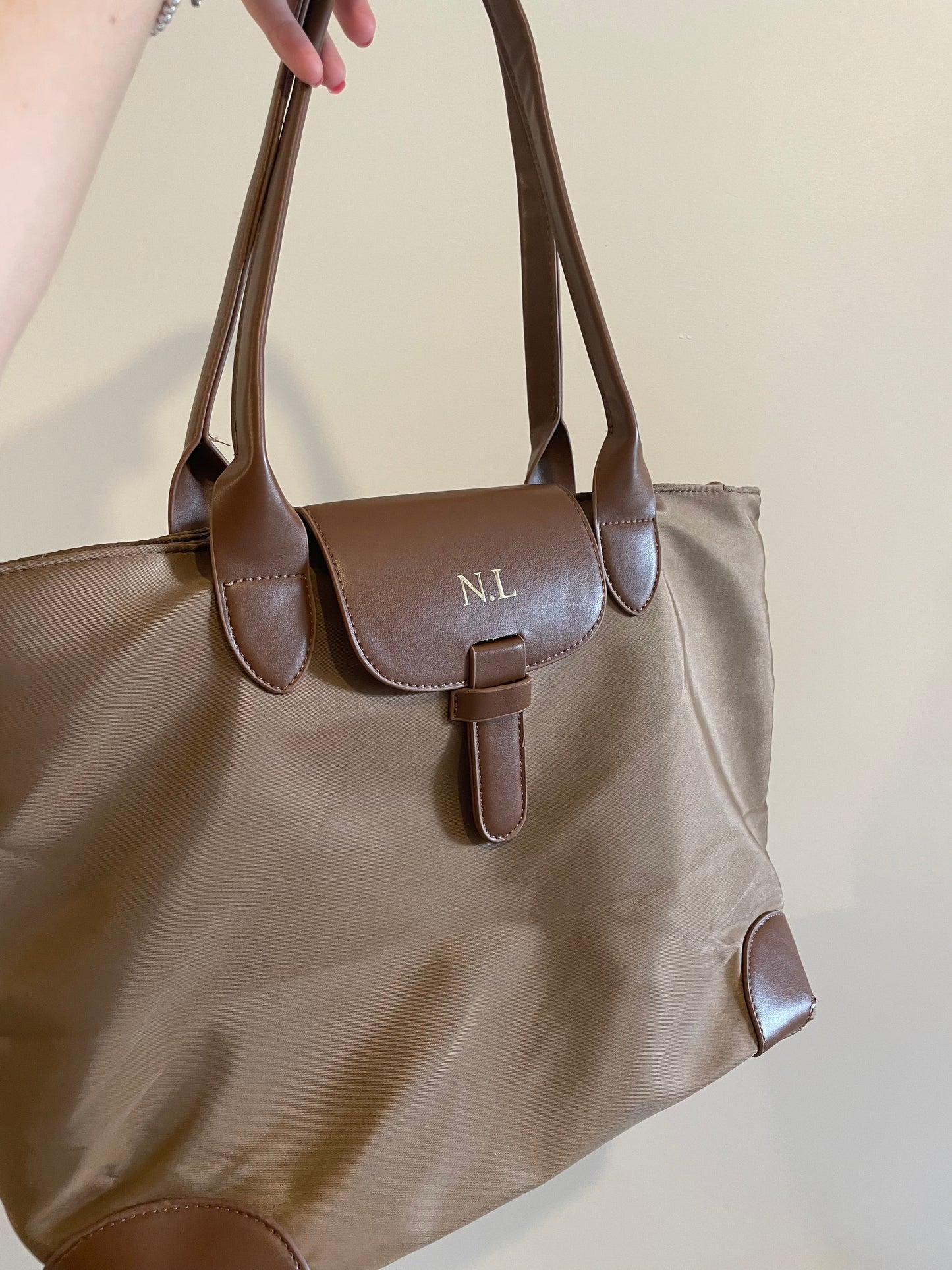 Personalised CARLA Nylon Tote Shoulder Bag