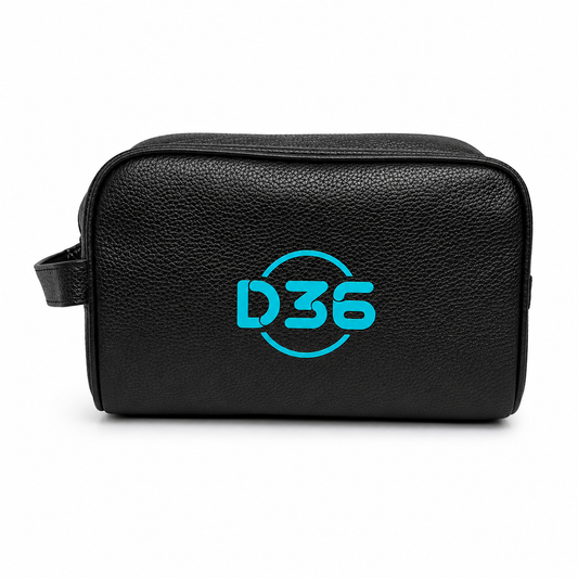Logo printed faux leather washbag for corporate gifts | Cloth'N'Card