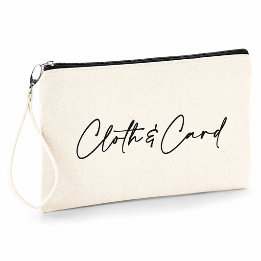 Logo printed branded wristlet pouch with strap | Cloth'N'Card