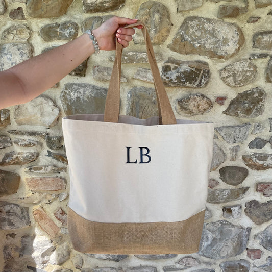Personalised KIM Canvas Tote Beach Shoulder Bag