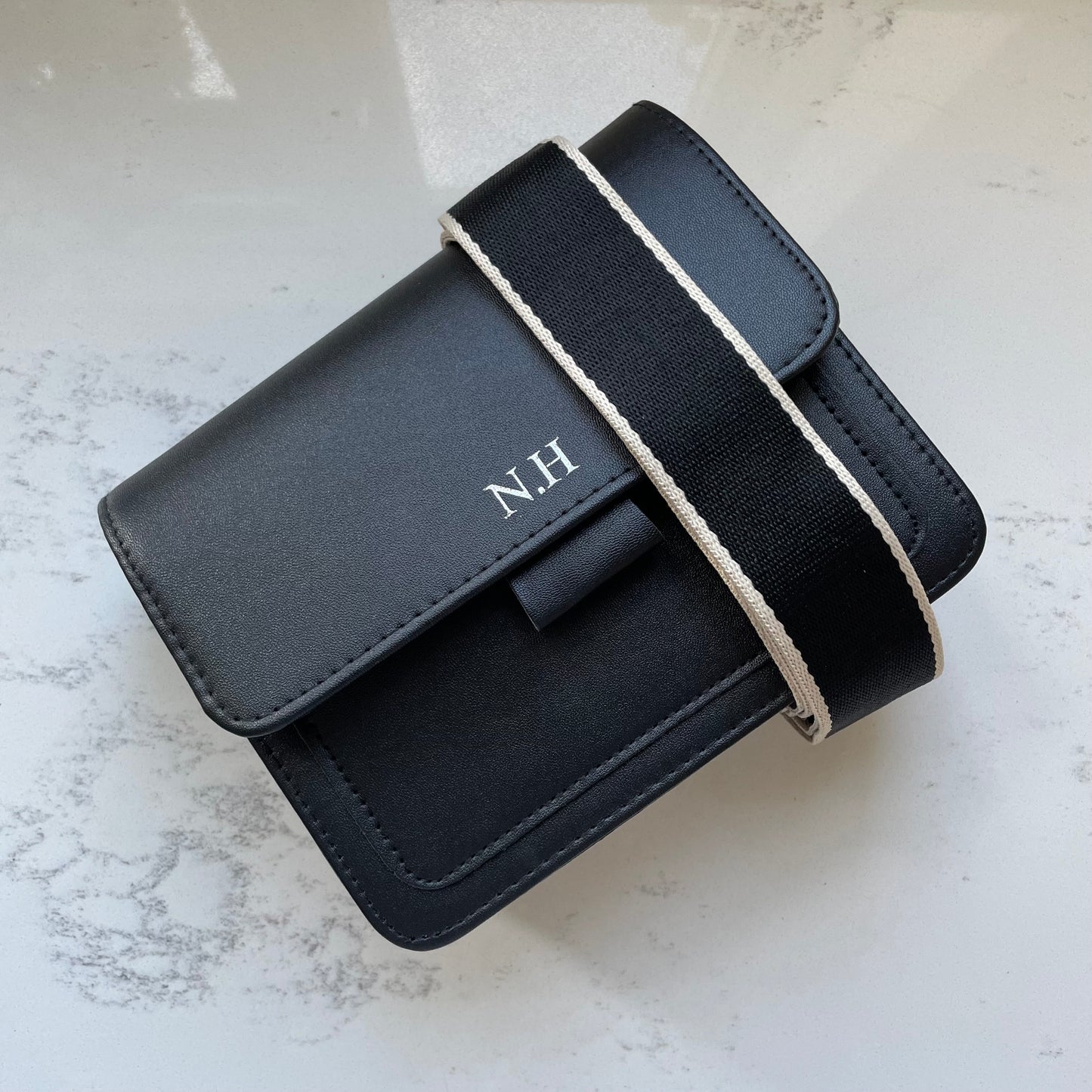 Personalised Mini MICHELLE Embossed Faux Leather Cross Body Bag