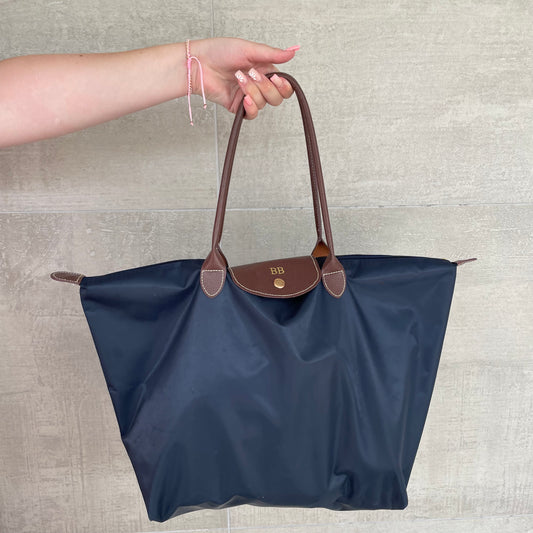 Personalised Nylon Embossed OXFORD Tote Shoulder Bag