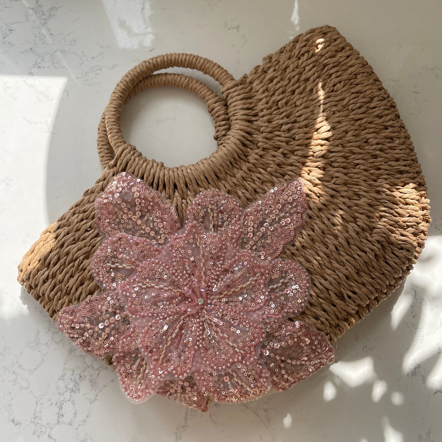 ADA Flower Straw Basket Bag