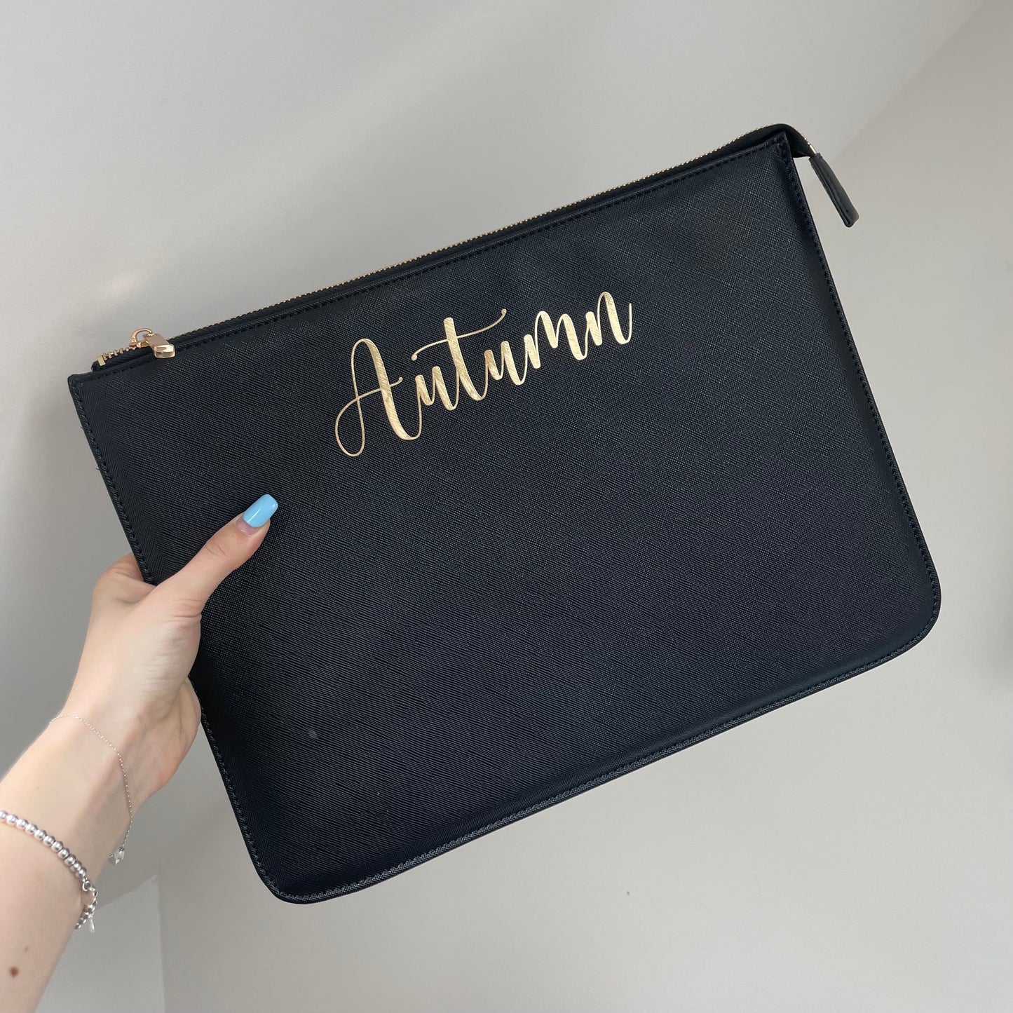 Personalised Saffiano Large Pouch