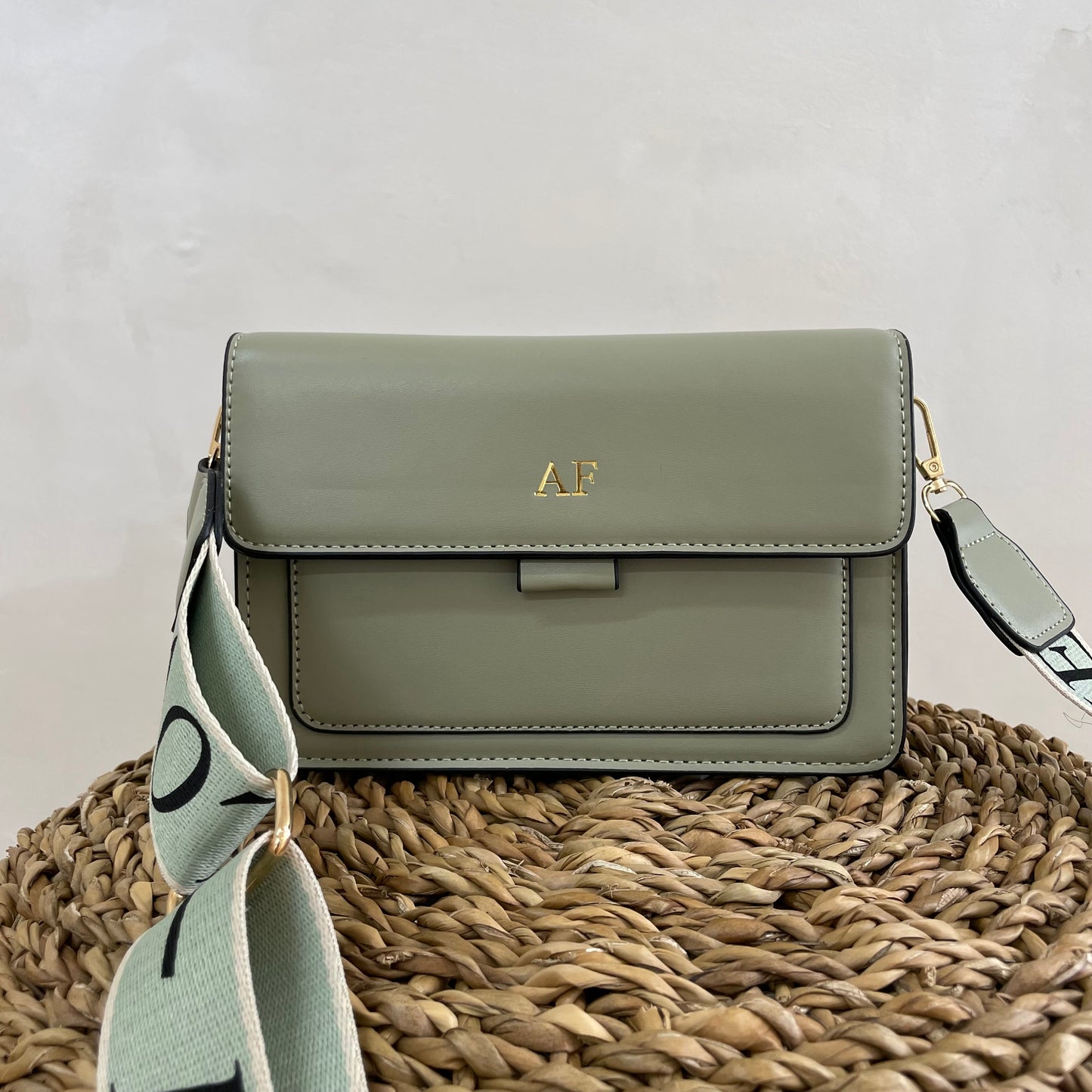 Personalised MICHELLE Embossed Faux Leather Cross Body Bag