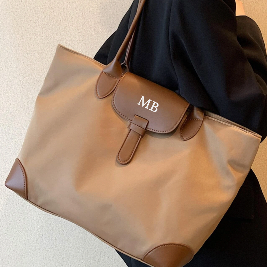 Personalised CARLA Nylon Tote Shoulder Bag