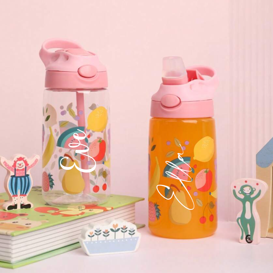 *SALE* Personalised Childrens Clear Straw Water Bottle
