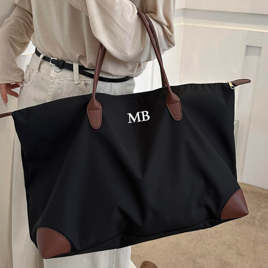 Personalised Large Nylon Tote Bag Weekender Travel Hospital Overnight