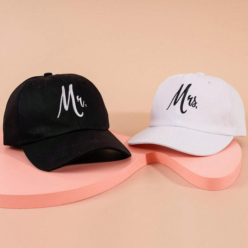 Mr & Mrs Embroidered Baseball Caps Hat