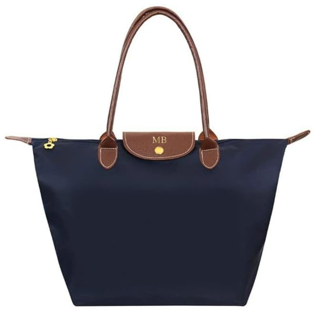 Personalised Nylon Embossed OXFORD Tote Shoulder Bag