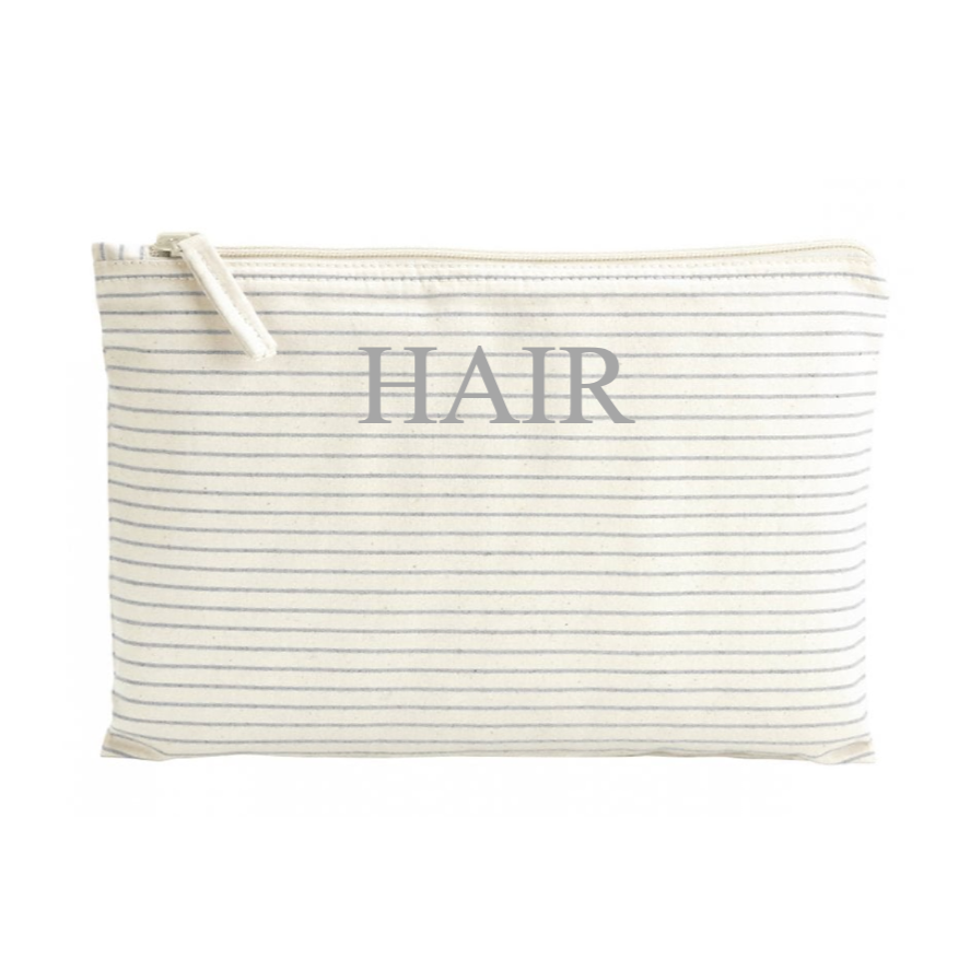 Personalised Cotton Pinstripe Tote Beach Shoulder Bag