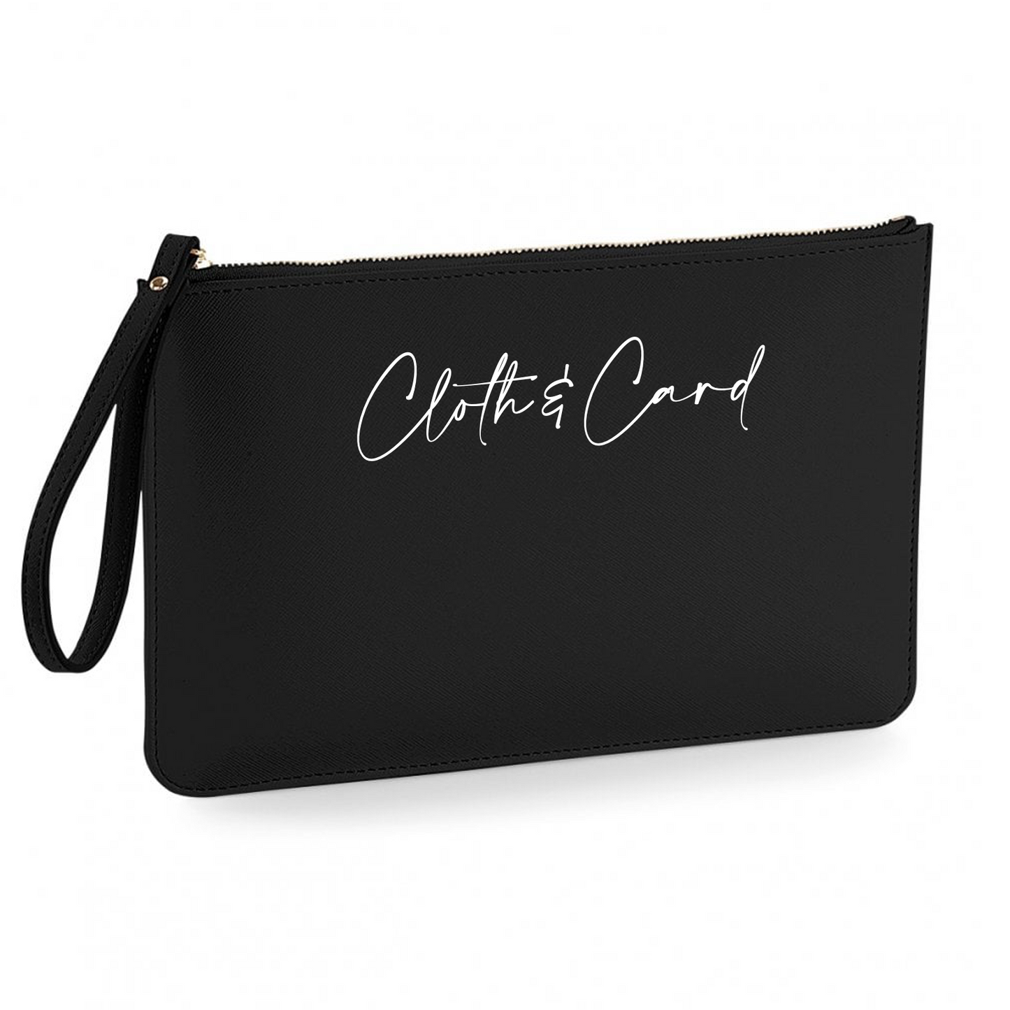 Logo Printed Saffiano Clutch Bag