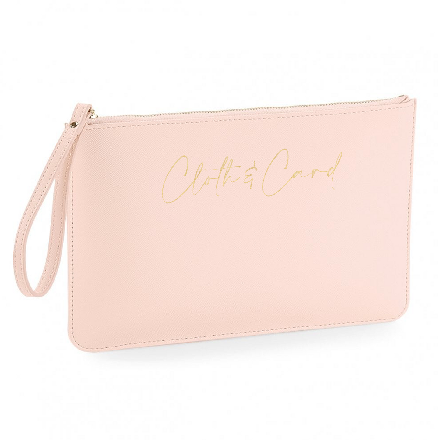 Logo Printed Saffiano Clutch Bag