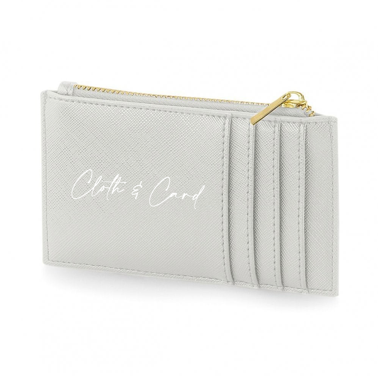 Logo printed saffiano slimline wallet