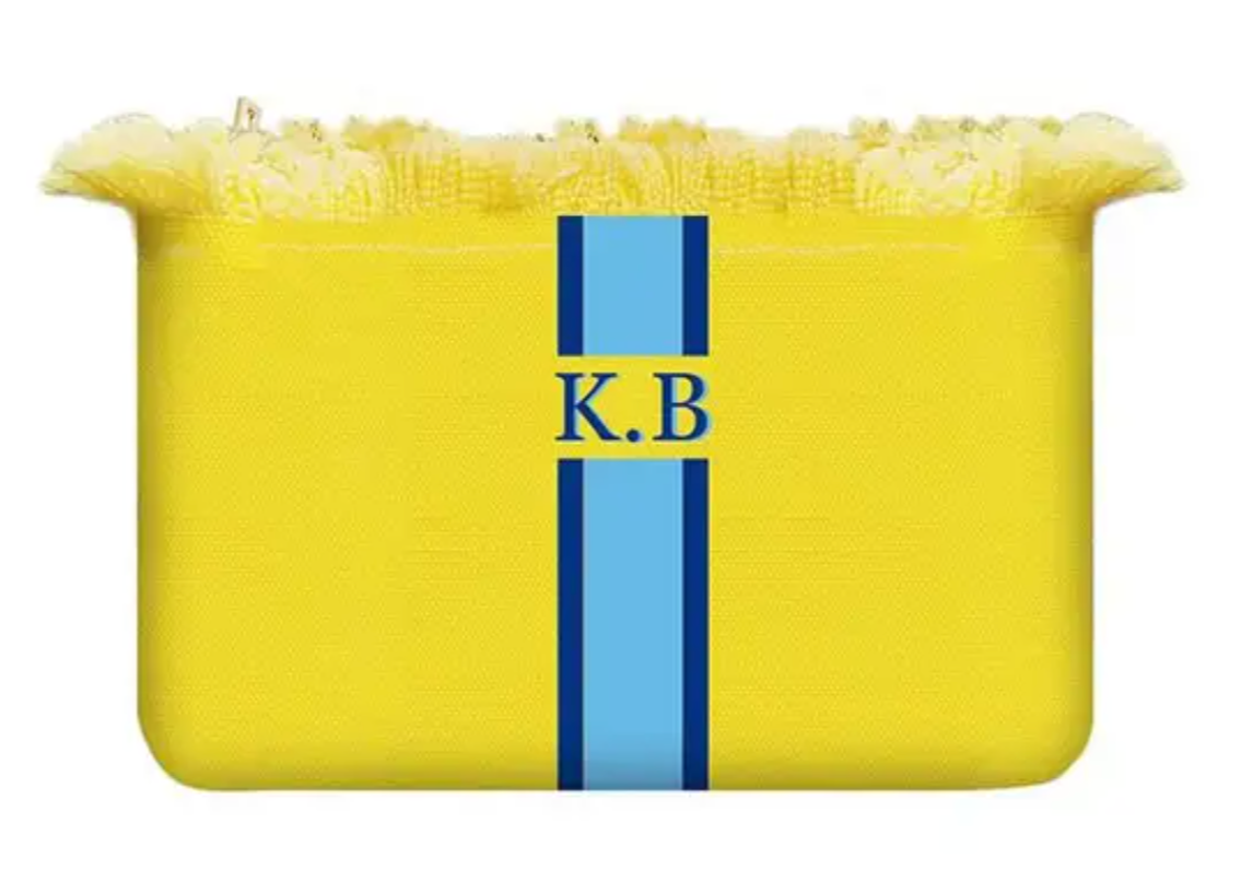 Personalised ANNIE Stripe Fringe Pouch Clutch Bag