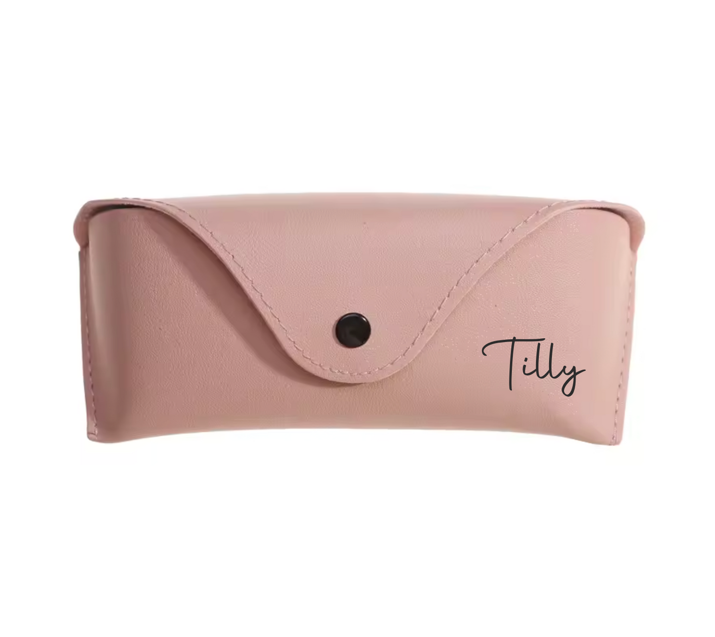 Personalised Button Faux Leather Glasses Case Sunglasses