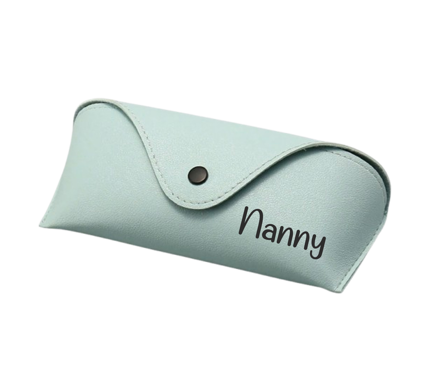 Personalised Button Faux Leather Glasses Case Sunglasses