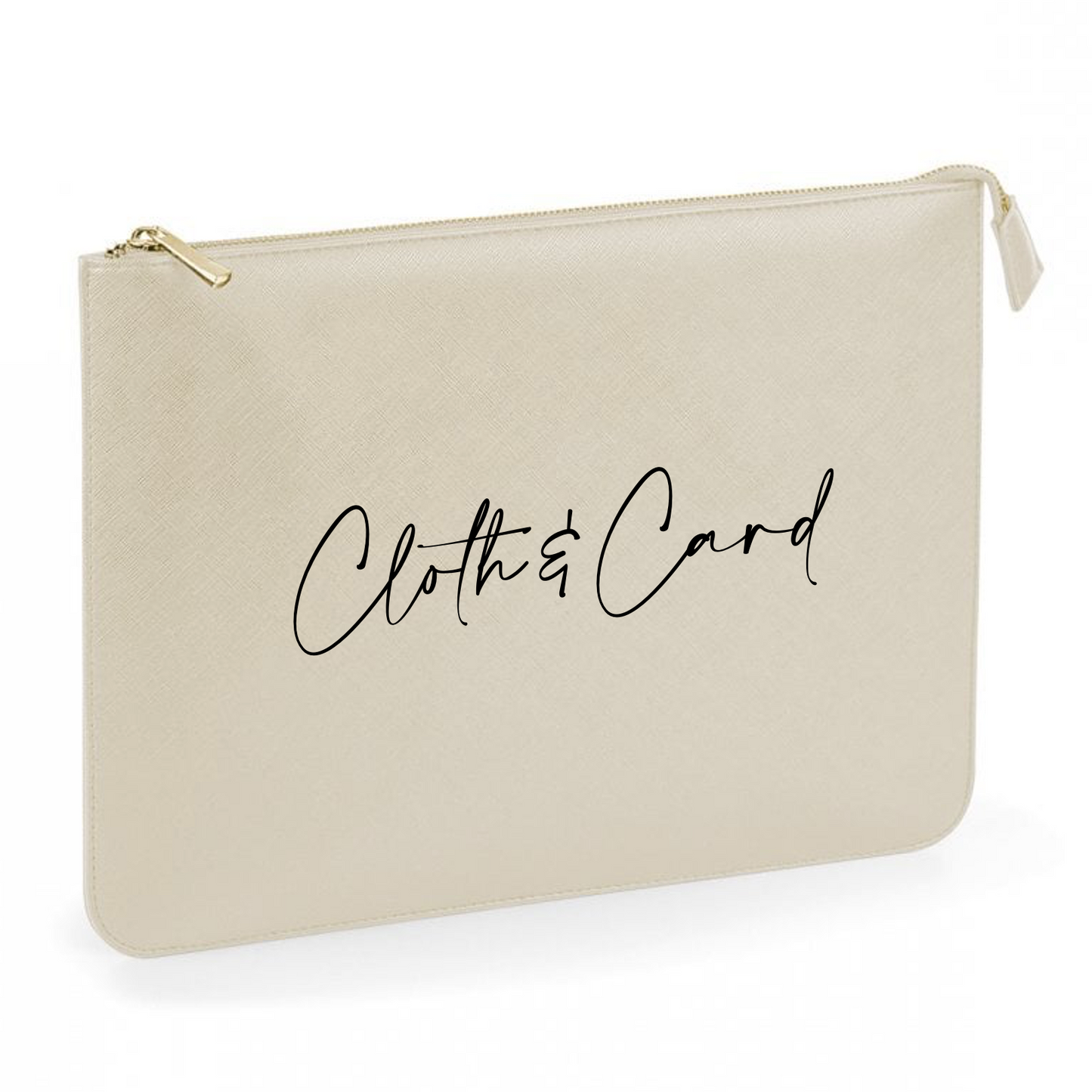 Logo Printed Saffiano Sleeve
