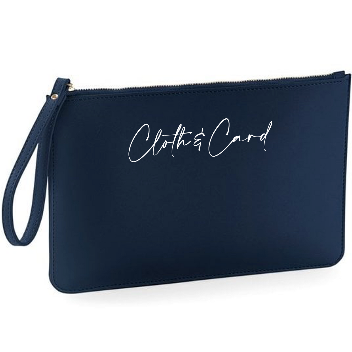 Logo Printed Saffiano Clutch Bag