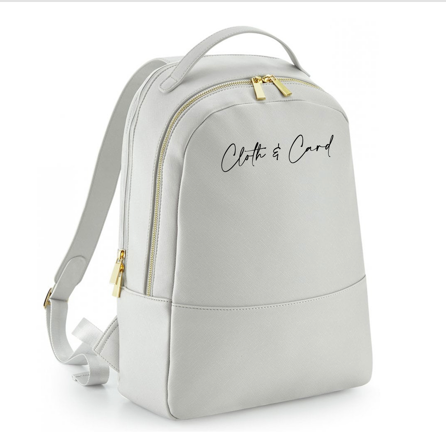Logo printed saffiano backpack