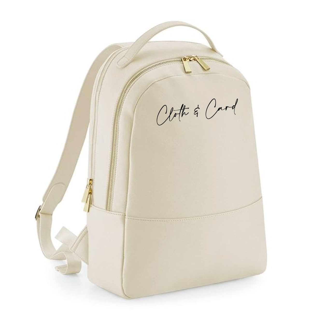 Logo printed saffiano backpack