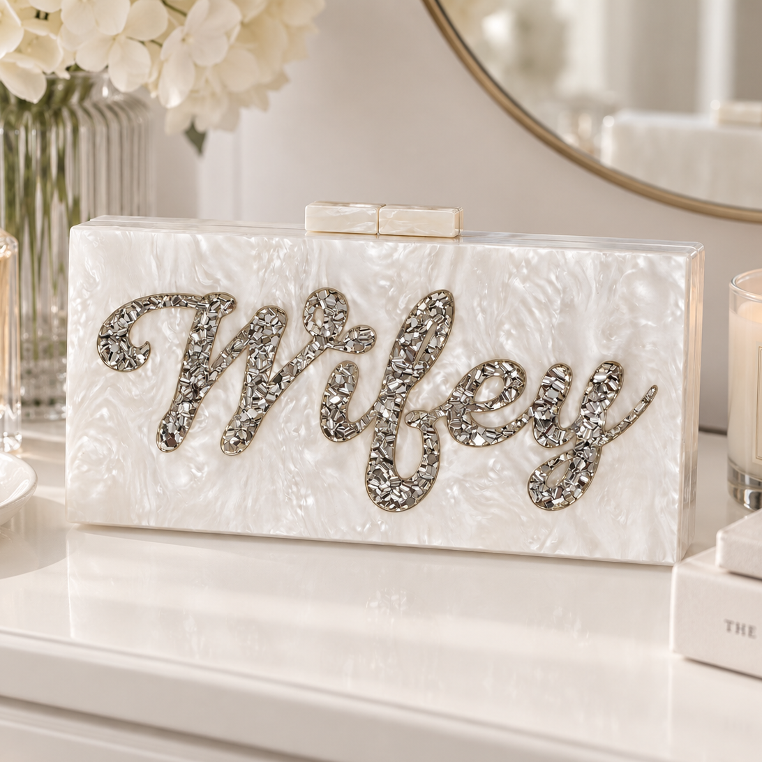 Acrylic Marble Wifey Bag