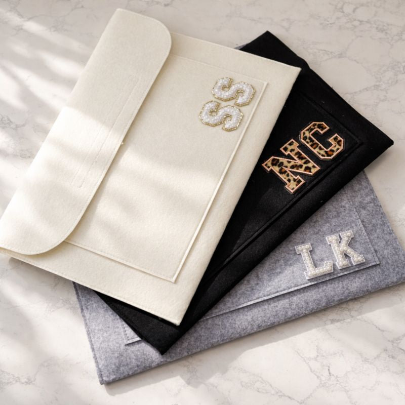 Personalised A4 Felt Document Slip Laptop Case Travel Organiser Sleeve