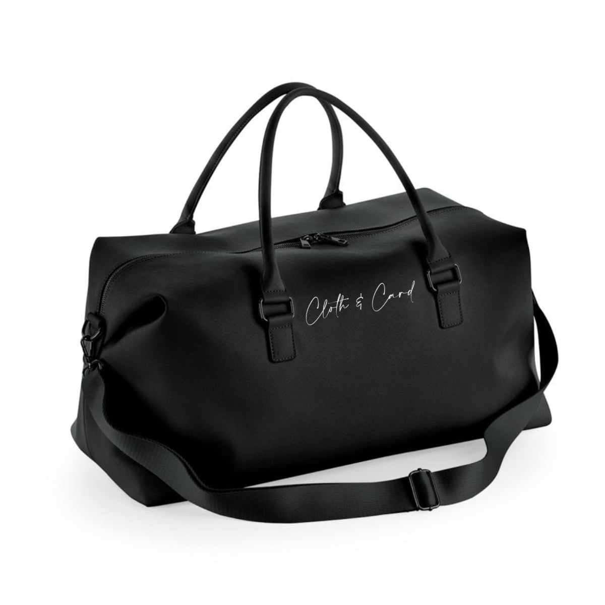 Logo printed saffiano weekender bag